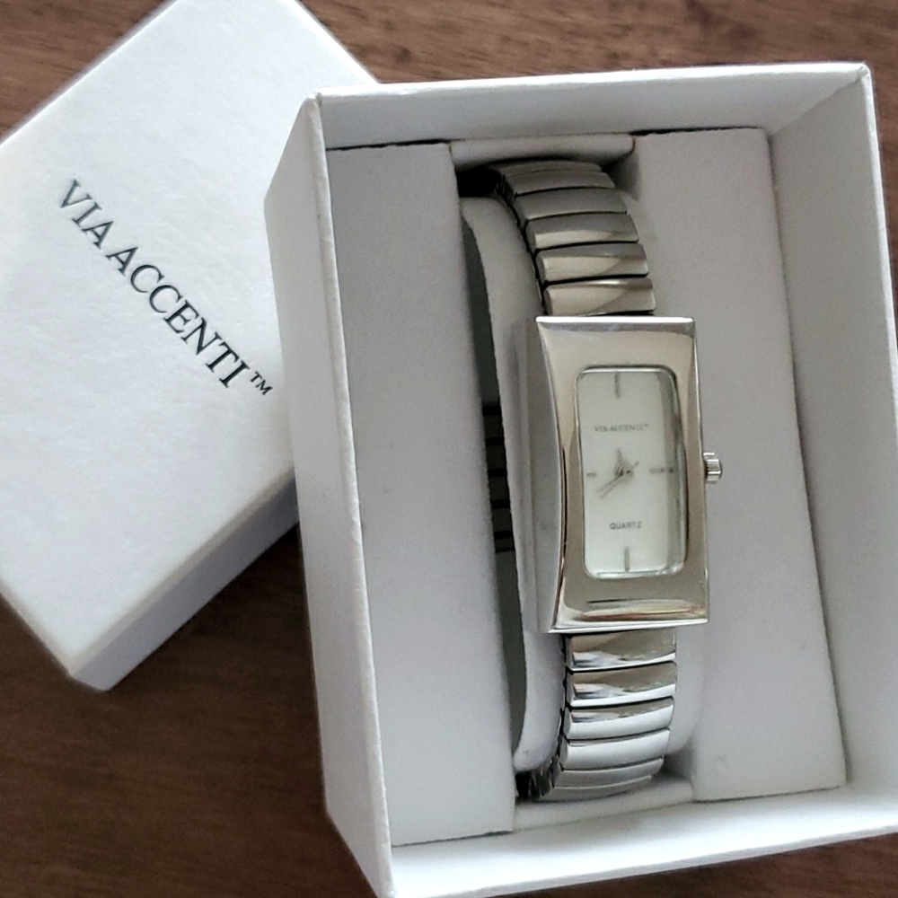 Via Accenti Women's Silver Watch